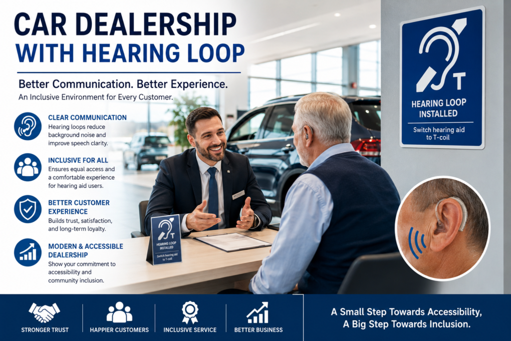 Car Dealership with Hearing Loop Accessibility Solutions for Inclusive Customer Experience