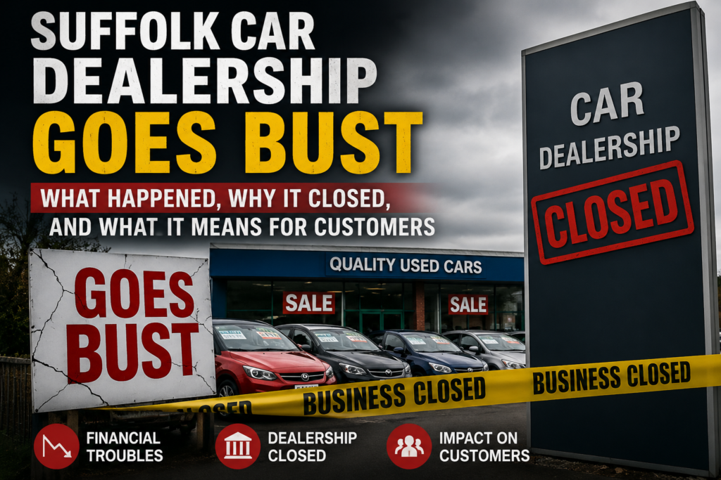 Suffolk Car Dealership Goes Bust: What Happened and Why It Closed